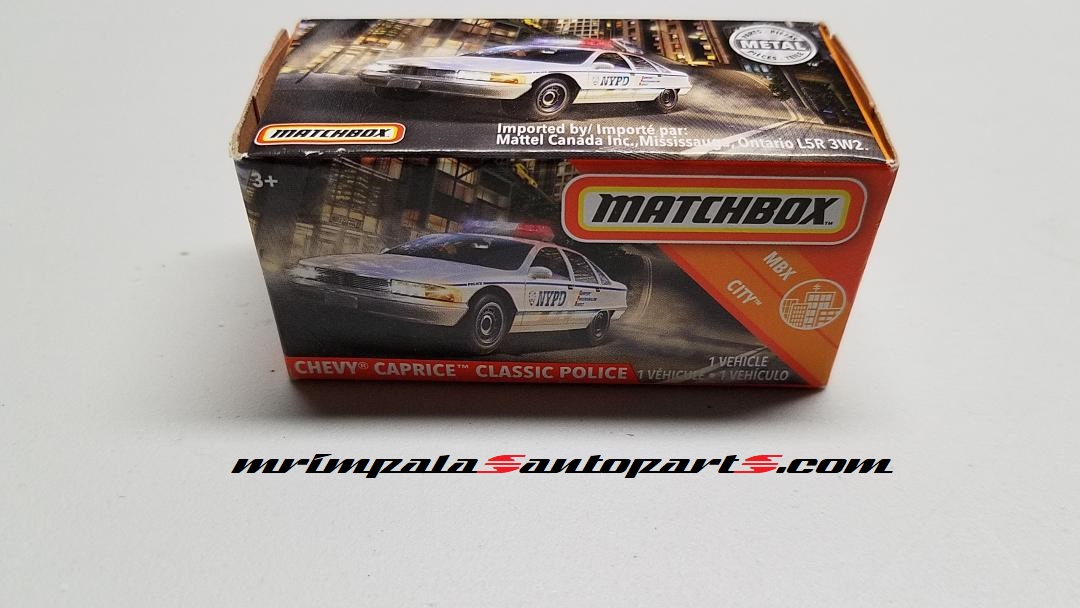 2020 Matchbox 91 Chevy Caprice Classic Police 9c1 WHITE
